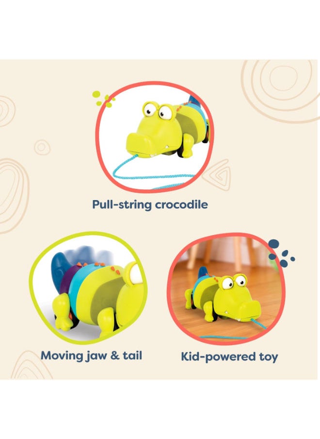 B. Toys - Push Or Pull Crocodile - Walking Toy With String For Toddlers, Kids - Image 1