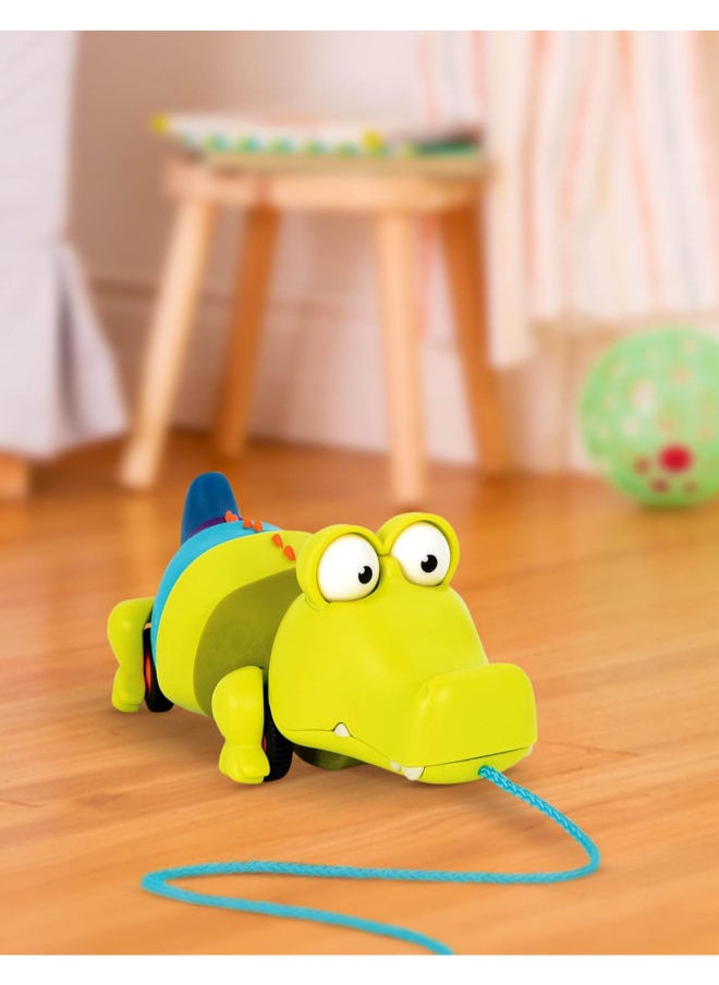 B. Toys - Push Or Pull Crocodile - Walking Toy With String For Toddlers, Kids - Image 1
