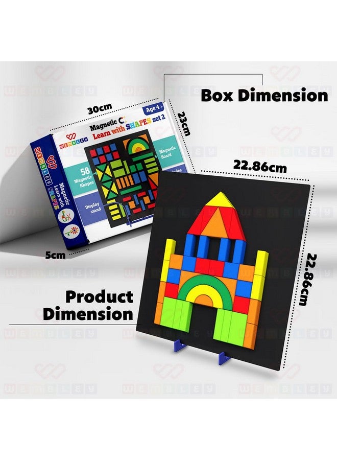 ويمبلي ألغاز ويمبلي المغناطيسية، لعبة أشكال خيالية للأطفال، مجموعة ألعاب تعليمية إبداعية، 58 شكلًا مغناطيسيًا مع لوحة وحامل و200 نمط أحجية - هدية عيد ميلاد للأولاد والبنات - Image 4