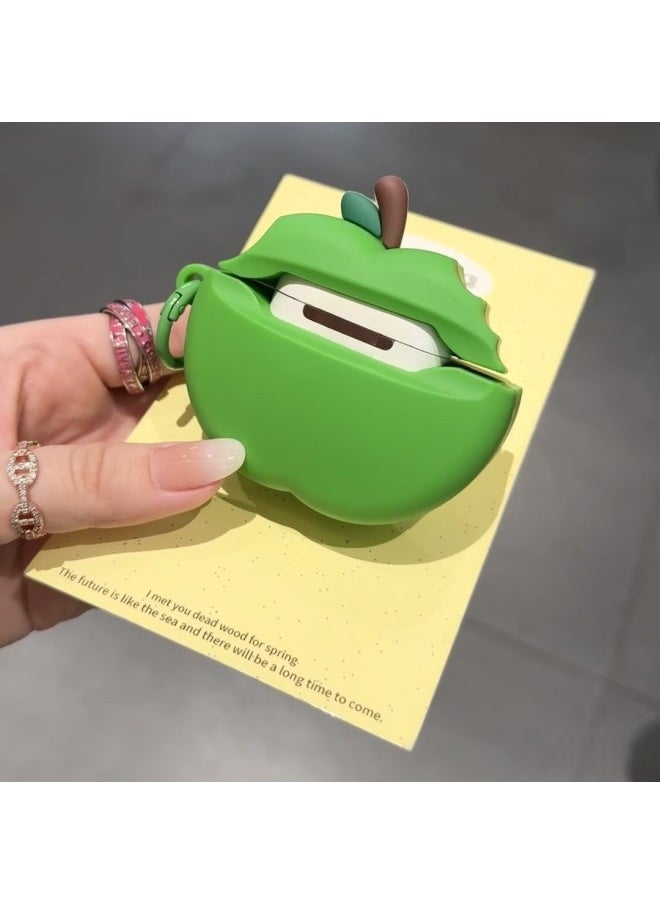 Generic - Ins Stereo Green For Apple Suitable For Airpods Pro1 Generation 2 Generation 3 Generation 4 Generation Bluetooth Earphone Case Protective Cover-Color:Three-dimensional Green For Apple-Applicable Models:Airpods Pro - Image 1