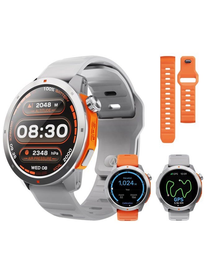 AOLON Smart Watch, Fitness Tracker Watch with Heart Rate Blood Oxygen Sleep Monitor for Android iPhone, IP68 Waterproof, Build in GPS＆Compass, Bluetooth Call Smart Watches for Women Men with 2 Straps - Image 1