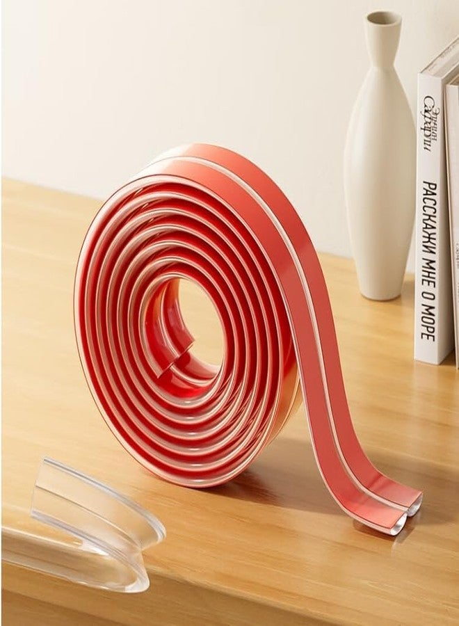 Deoxys Edge Protector Strip, Silicone Clear Baby Proof Corner Protects for Kids with Pre-Taped Strong Adhesion, Furniture Bumpers Edge Protectors for Sharp Table, Cabinets, Drawers, 3M (9.8FT) - Image 1