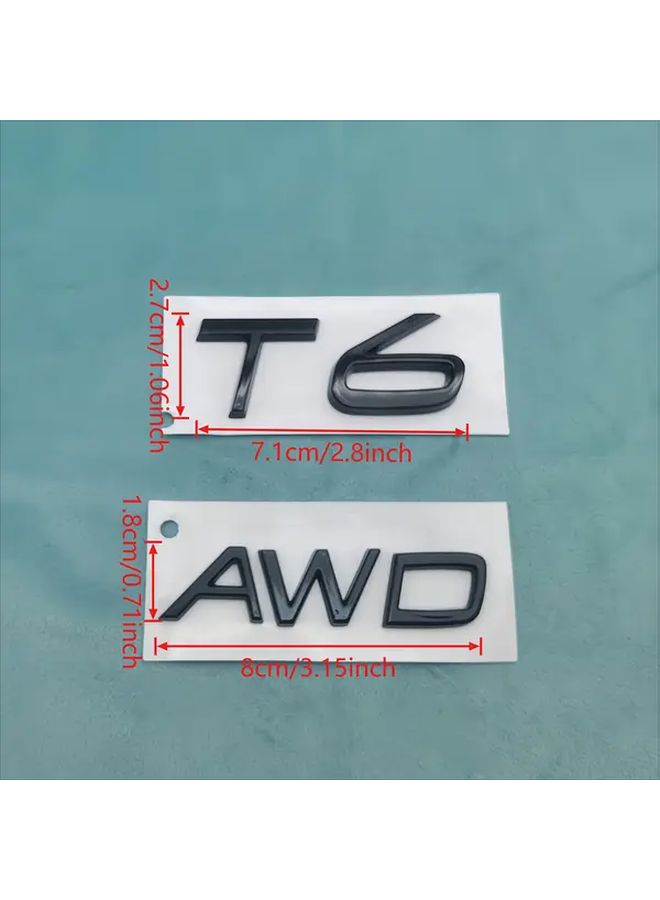Bright Black ABS Emblem T5 Tail Light Badge For XC40 XC60 XC70 XC90 Easy Application - Image 2