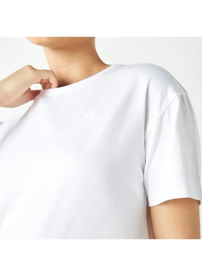 Kappa Kappa Logo Detail T-shirt with Crew Neck and Short Sleeves