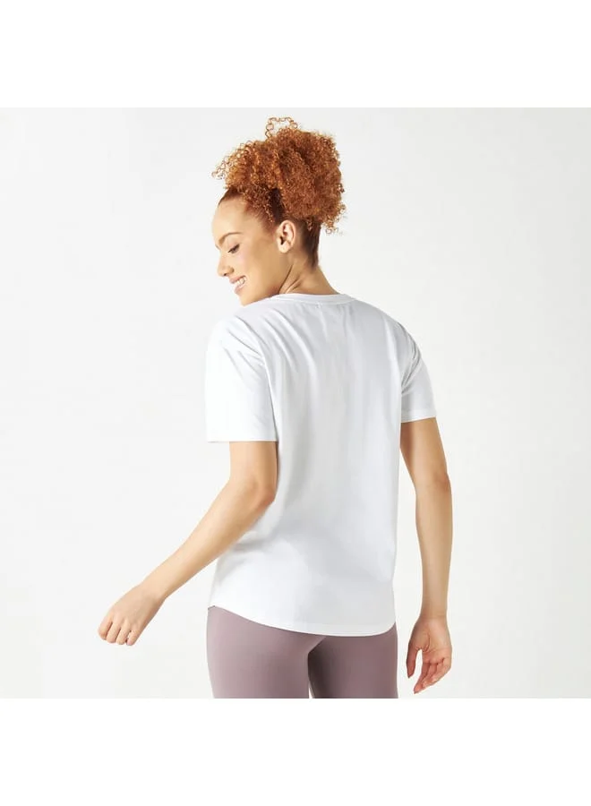 Kappa Kappa Logo Detail T-shirt with Crew Neck and Short Sleeves