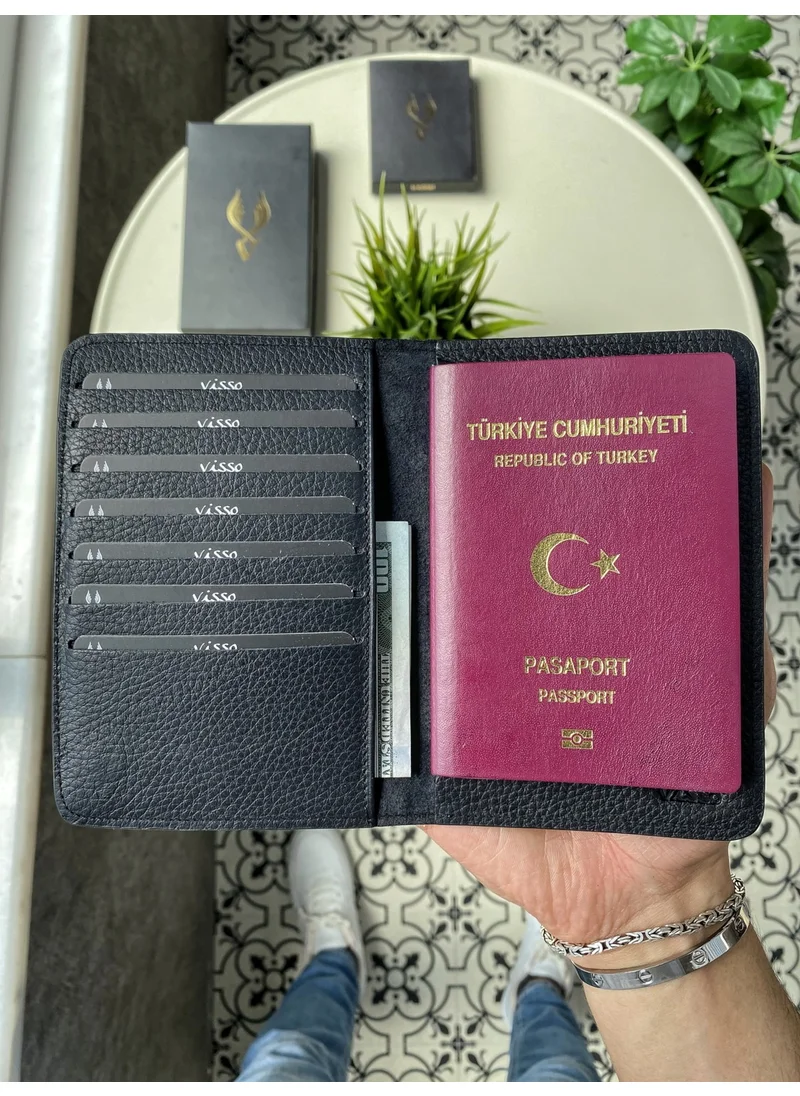 فيسسو 911 Genuine Leather Personalized Passport Cover