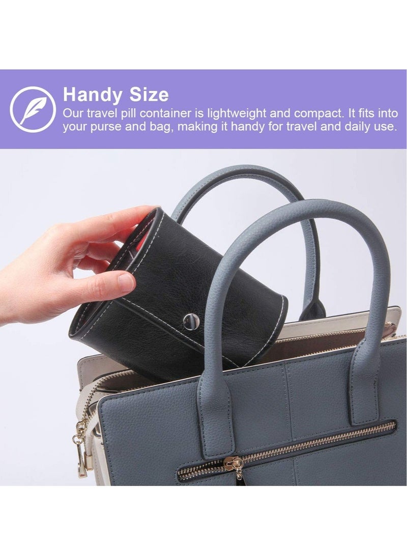 Captaintech Rainbow Medicine Box, Pill Seven Day Notebook Portable Storage Box, Suitable for Pills, Vitamins/Fish Oil/Tonic Travel, Work Management Container (Pill Box with Leather case) - Image 2