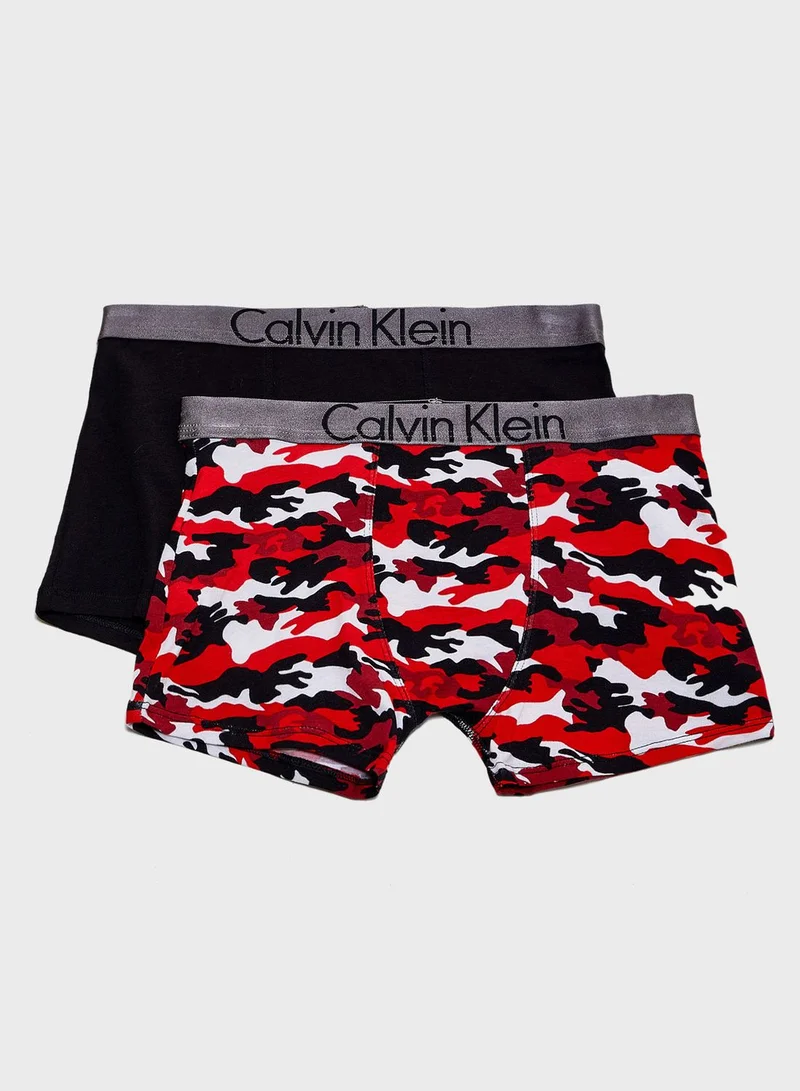 CALVIN KLEIN Teen 2 Pack Boxer Shorts