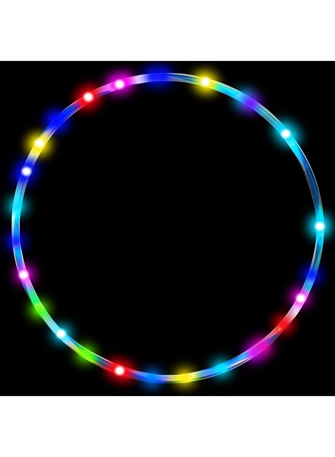 PROMASS حلقة رقص مضيئة LED للبالغين والأطفال، معدات لياقة بدنية بتغيير تلقائي للألوان (الحجم: 90) - Image 1