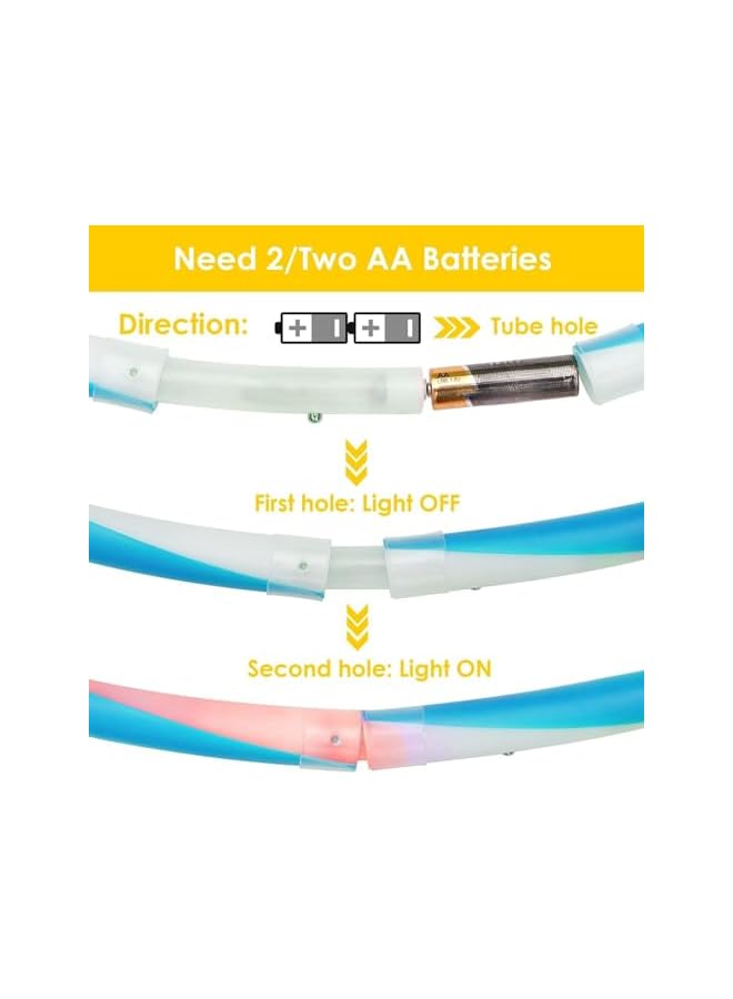 PROMASS حلقة رقص مضيئة LED للبالغين والأطفال، معدات لياقة بدنية بتغيير تلقائي للألوان (الحجم: 90) - Image 5