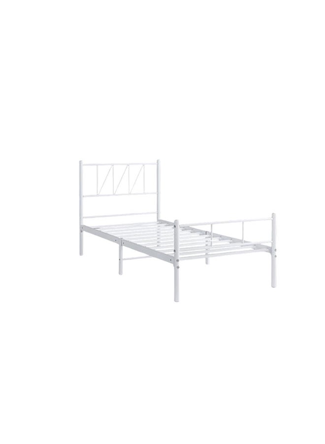 alsaada home Modern iron bed - single size 190×90 cm - white. - Image 2