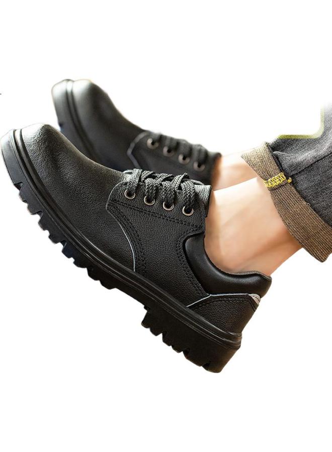 Old housekeeper Laoguanjia Safety Shoes For Men, Functional Shoes, Cowhide Waterproof, La Protective Solid Sole, Oil-Resistant, Acid And Alkali Resistant, Work Safety Shoes, Size 44 - Image 3