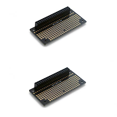 Treedix 2pcs GPIO Protoboard Breadboard HAT with Female Pin Connector PCB Prototyping Board Pi Zero Board Compatible with Raspberry Pi Zero(unwelding - Image 1