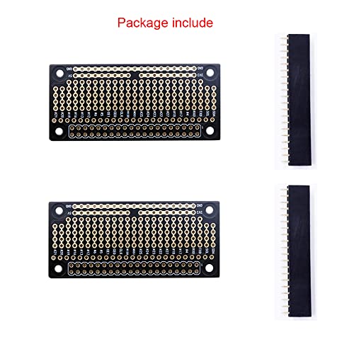 Treedix 2pcs GPIO Protoboard Breadboard HAT with Female Pin Connector PCB Prototyping Board Pi Zero Board Compatible with Raspberry Pi Zero(unwelding - Image 5