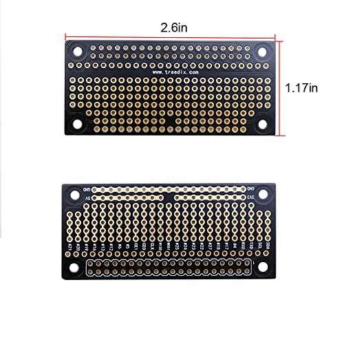 Treedix 2pcs GPIO Protoboard Breadboard HAT with Female Pin Connector PCB Prototyping Board Pi Zero Board Compatible with Raspberry Pi Zero(unwelding - Image 2