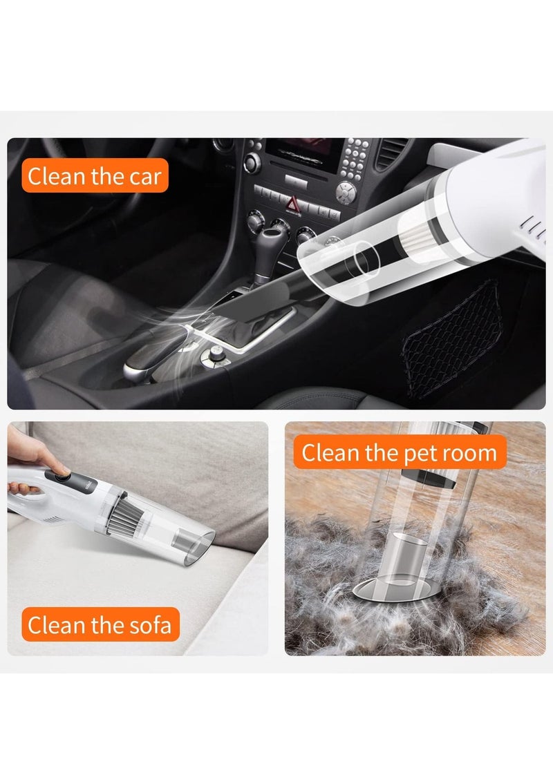 DubaiGallery - Handheld Cordless Vacuum Cleaner Portable HEPA Filter Super Suction Car Vacuum Cleaner Ultra Light USB Rechargeable with 3 Random Mode Switch Suitable for Car Floor home Sofa Carpet Bed Hoover - Image 1
