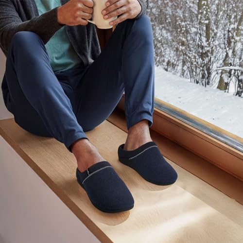 ERGOfoot Orthotic Slippers with Arch Support, Ideal for Plantar Fasciitis, Flat Feet, Heel Pain Relief, Slip on Clog Indoor Outdoor House Shoes with Anti-Skid Rubber Sole/Blue - Image 5