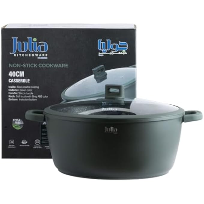 Julia ElitePro Casserole With Lid 40CmGreen - Image 1