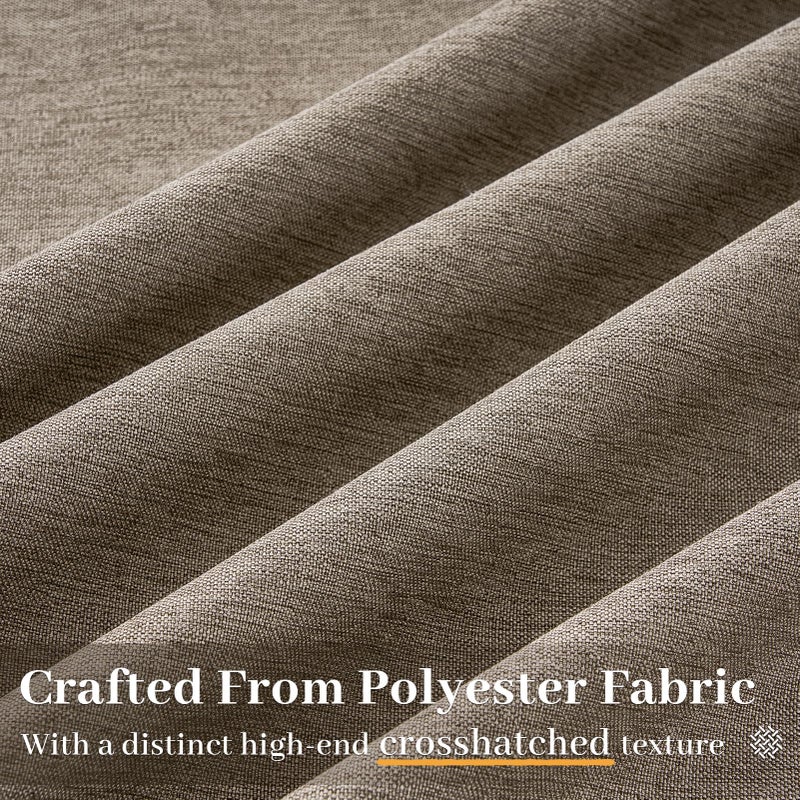Drapenova Burlywood Flax Linen Curtains Pinch Pleated 84 Inches Long 2 Panels for Living Room Bedroom Birch Semi Sheer Rustic Farmhouse Back Tab Pinch Pleat Hooks Rings Window Curtain 84 Inch Length - Image 2