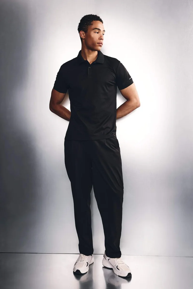 ديفاكتو Slim Fit Pique Sports Polo T-Shirt