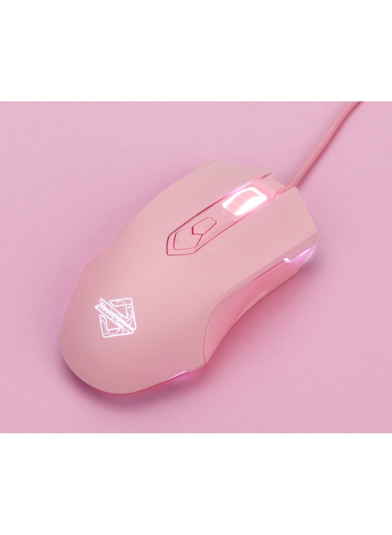 AJ52 Watcher RGB Gaming Mouse, Programmable 7 Buttons, Ergonomic LED Backlit USB Gamer Mice Computer Laptop PC, for Windows Mac OS Linux, Pink - Image 2