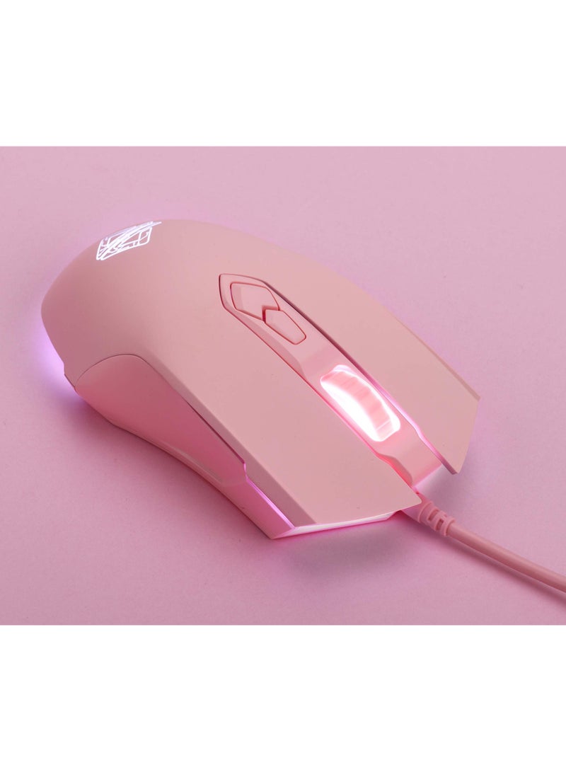 AJ52 Watcher RGB Gaming Mouse, Programmable 7 Buttons, Ergonomic LED Backlit USB Gamer Mice Computer Laptop PC, for Windows Mac OS Linux, Pink - Image 5