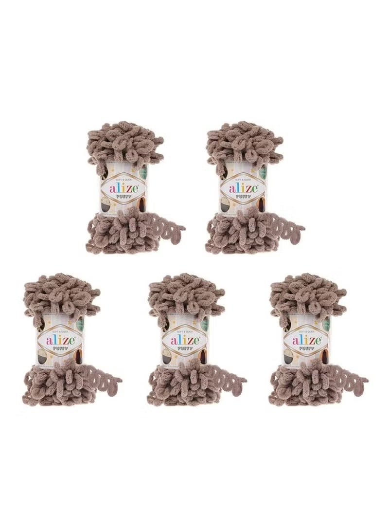 5 Pcs Alize Puffy 530 Micropolyester Hand Knitting Yarn For Blanket