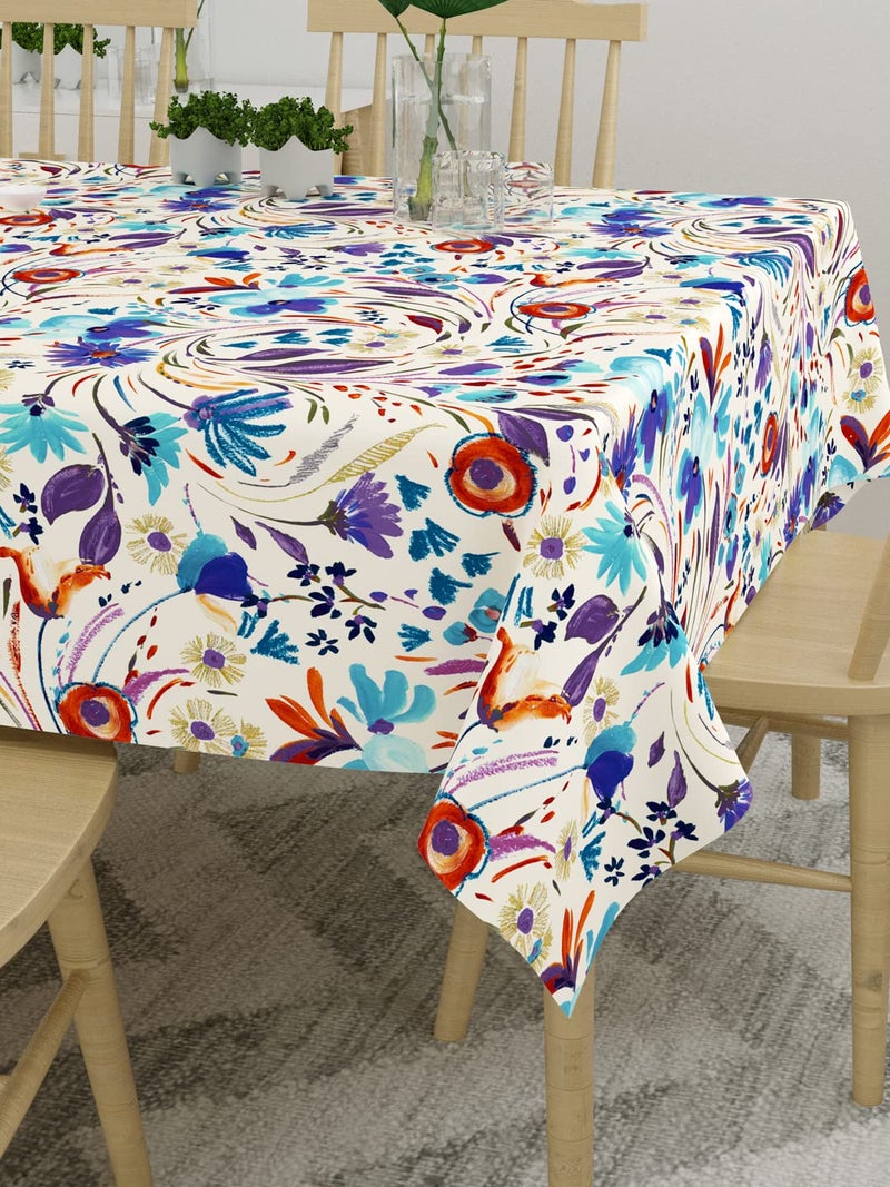 EVER HOME 100 Cotton 4 to 6 Seater Dining Table ClothTable CoverRectangular 58 inch x 88 inch Pack of 1 - Image 1