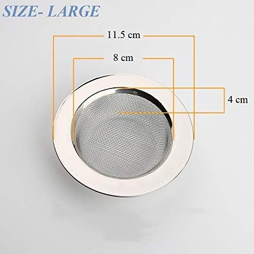 KitchenFest® Stainless Steel Strainer Kitchen Drain Basin Basket Filter Stopper Drainer Sink Jali, 11.5 cm (1 pcs) (2) - Image 2