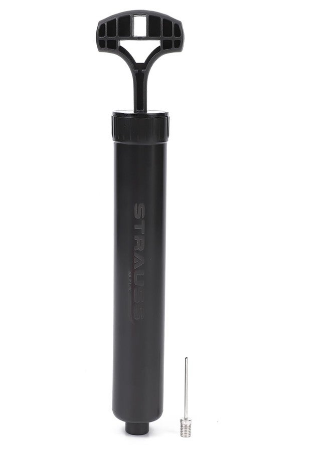 Strauss Hand Air Pump for Sports | Suitable for Football, Volleyball, Basketball, Rugby, Soccer Ball, Other Inflatable Balls | Air Inflator with Stainless Steel Pin (1 pcs), (Black) - Image 1
