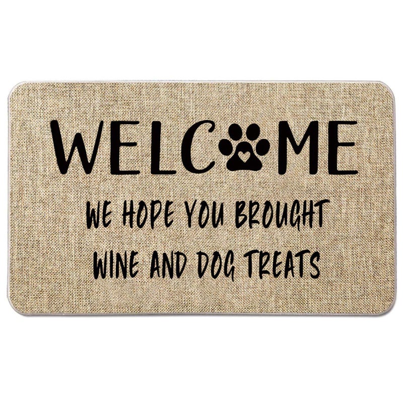 NYDECOR Welcome Mats for Front Door Rustic Farmhouse Door Mat Quote Floor Funny Doormat Non Slip Rubber Entrance Rug for Indoor Outdoor Home Decorations 17x28 inch