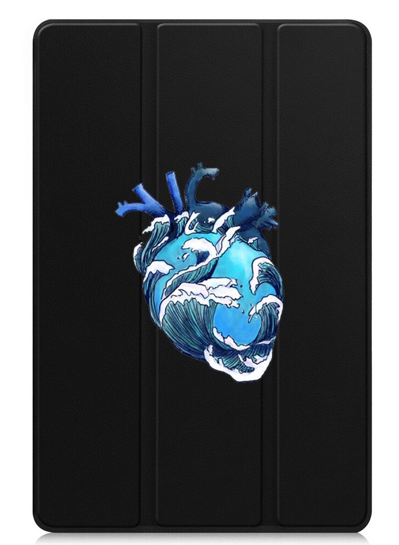 Theodor Protective Flip Case For Apple iPad Pro 13 (2024) With Trifold Stand Auto Wake Sleep Shockproof Cover Heart - Image 1