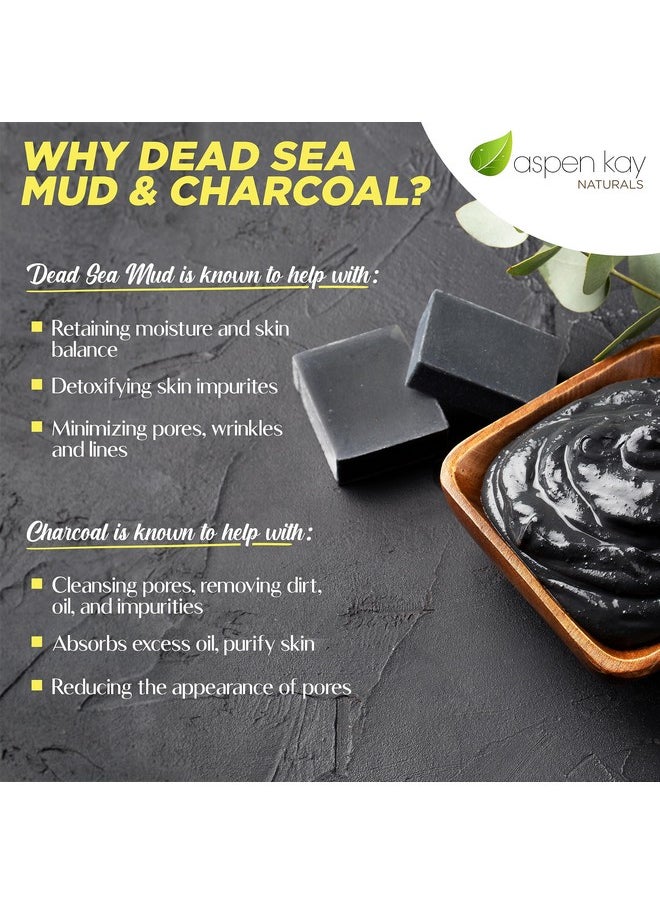 Aspen Kay Naturals - Aspen Kay Naturals Handmade Dead Sea Mud Soap Bar, Activated Charcoal & Pure Essential Oils, 4.5 oz Bar - Image 1