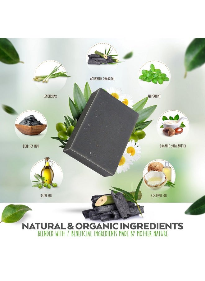Aspen Kay Naturals - Aspen Kay Naturals Handmade Dead Sea Mud Soap Bar, Activated Charcoal & Pure Essential Oils, 4.5 oz Bar - Image 1
