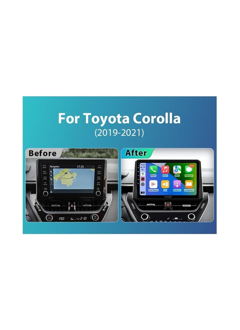 SHEZA STAR - Android Car Stereo for Toyota Corolla 2019 2020 2021 4GB RAM 64GB ROM Support Apple Carplay, MirrorLink WiFi BT, 10 Inch IPS Touch Screen with Backup Camera Included - Image 1