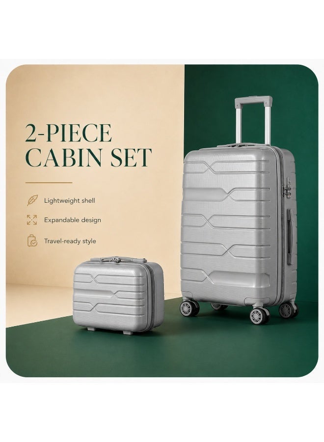 2-Piece Travel Luggage Set, 8-Wheel Spinner Suitcases, Secure Locking System, Lightweight & Durable Design - Image 1