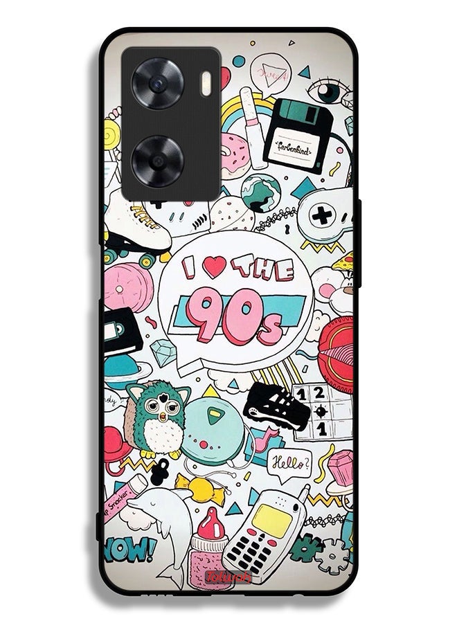 Tolwak Oppo A77 4G Protective Case Cover I Love The 90s - Image 1