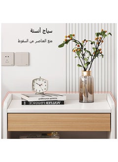 اديببولا لوحة هندسية MDF ذات سعة كبيرة لتخزين طاولة القهوة بجانب السرير ومنضدة مع درج  - Image 3