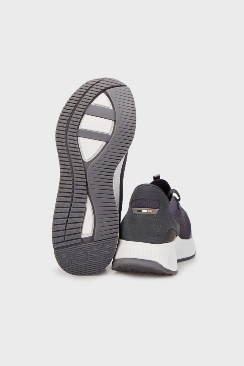 BOSS Logo Knitted Detailed Fishbone Sole Sneaker Shoes Men's Shoes 50498904 020  - Image 4