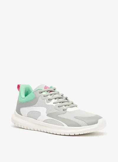 شو اكسبرس Women Textured Lace-Up Sports Shoes with Pull Tabs