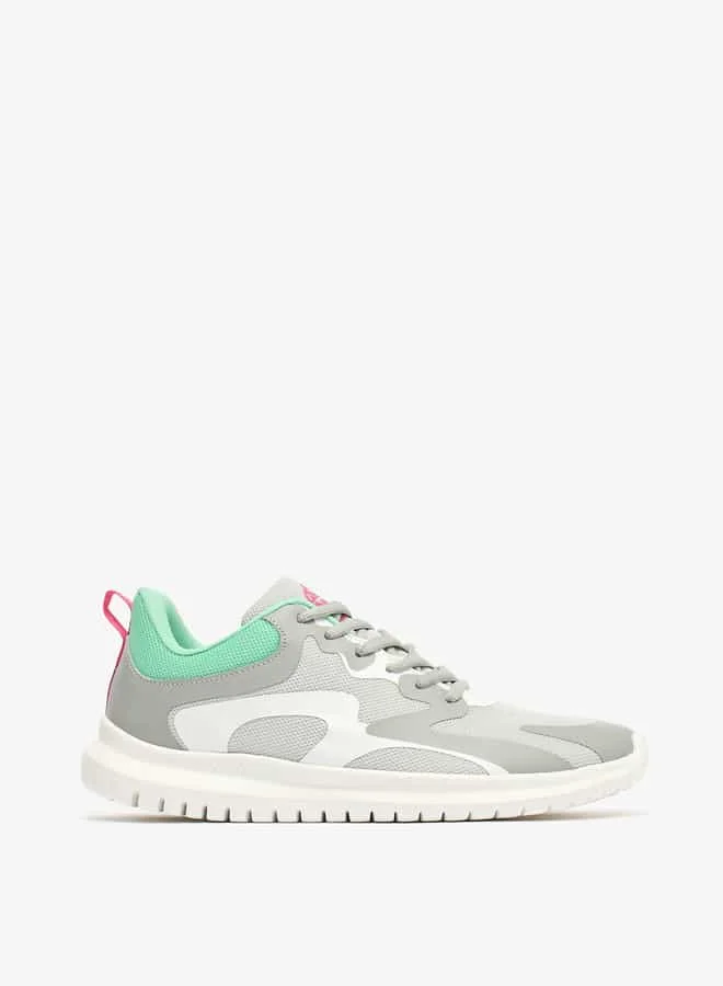 شو اكسبرس Women Textured Lace-Up Sports Shoes with Pull Tabs