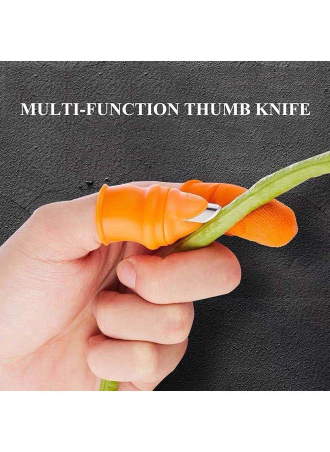 NIBEMINENT - Pick Beans Thumb Blade With Finger Glove Orange 6 x 3centimeter - Image 1