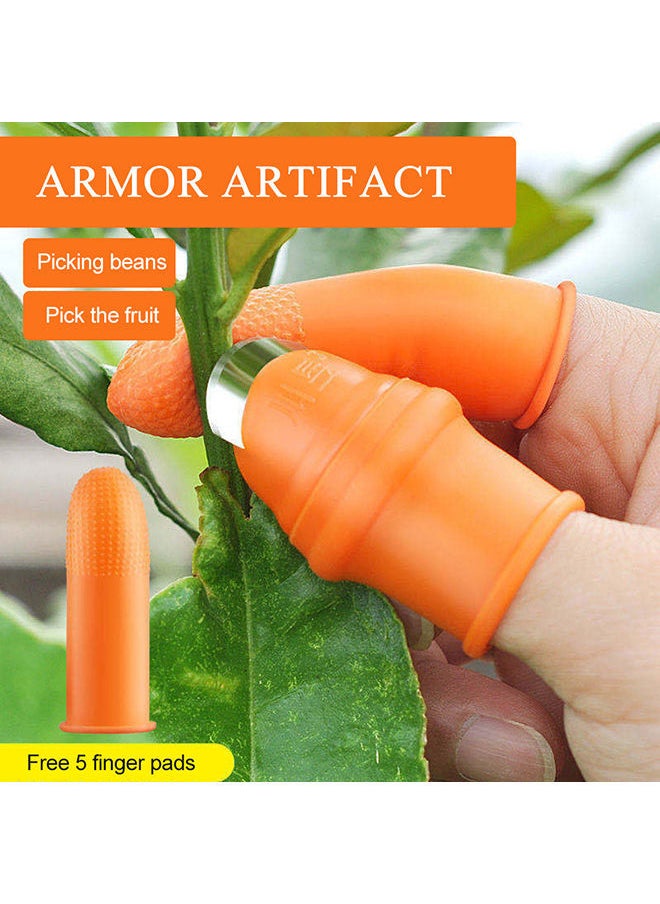 NIBEMINENT - Pick Beans Thumb Blade With Finger Glove Orange 6 x 3centimeter - Image 1