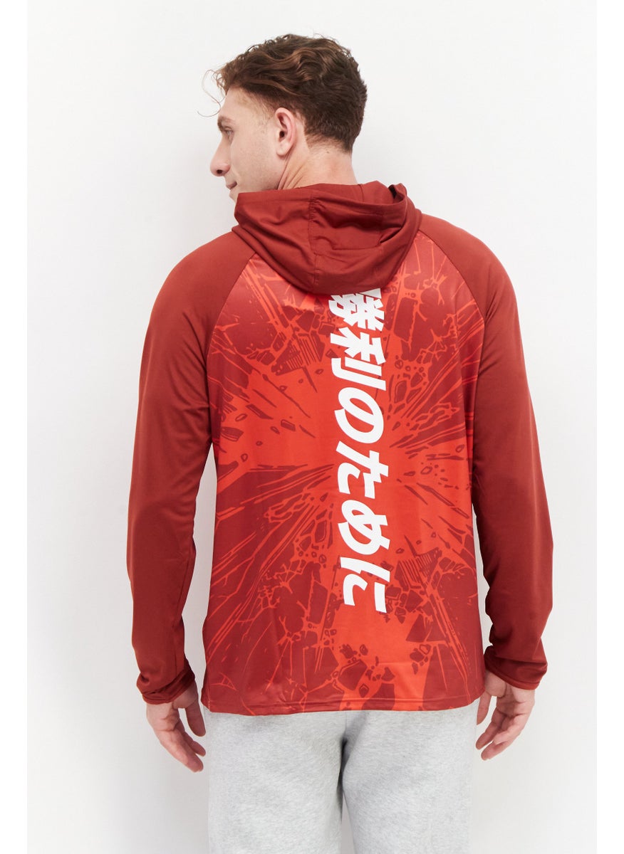 Marvel x Difuzed - Men Hooded Graphic Print Long Sleeves Sweatshirt, Red - Image 1