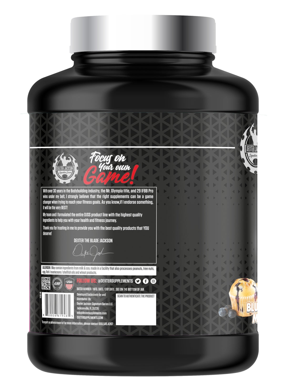 Black Series Isolate & Hydrolyzed Whey Protein 5 Lbs (76 Servings) - High Protein Supplement For Muscle Growth & Recovery (Blueberry Muffin)