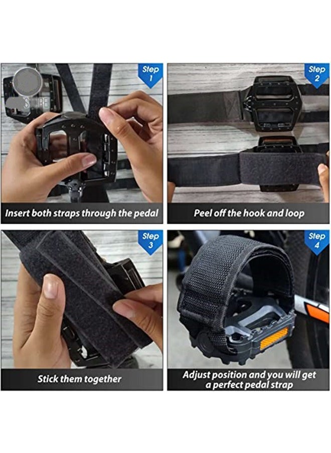 HY 2 Pairs Kids Bicycle Feet Strap Pedal Straps for Fixed Gear Bike  - Image 4