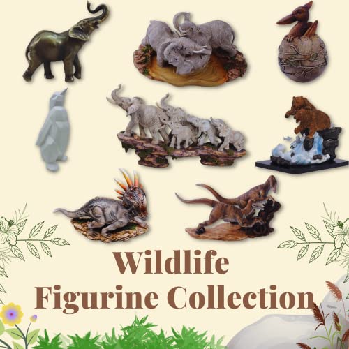 Comfy Hour Our Cute Elephant Friends Collection 16" Roaming Elephant Group Wildlife Figurine Statue Sculpture, Stone Resin - Image 3