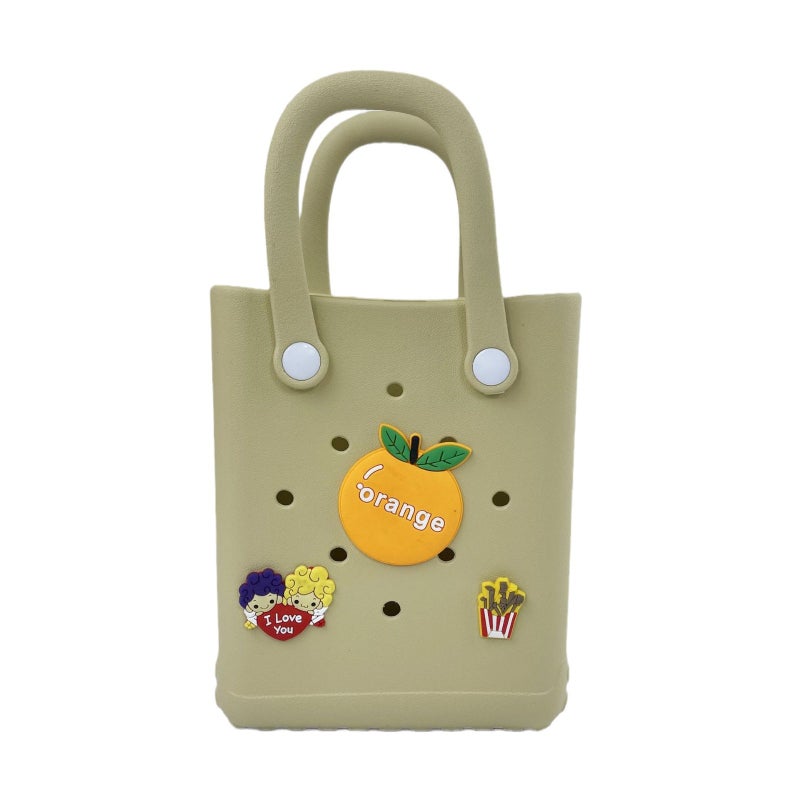 EVA Jelly Bag with DIY Charms, Cute Summer Beach Satchel Handbag for Women - Image 5