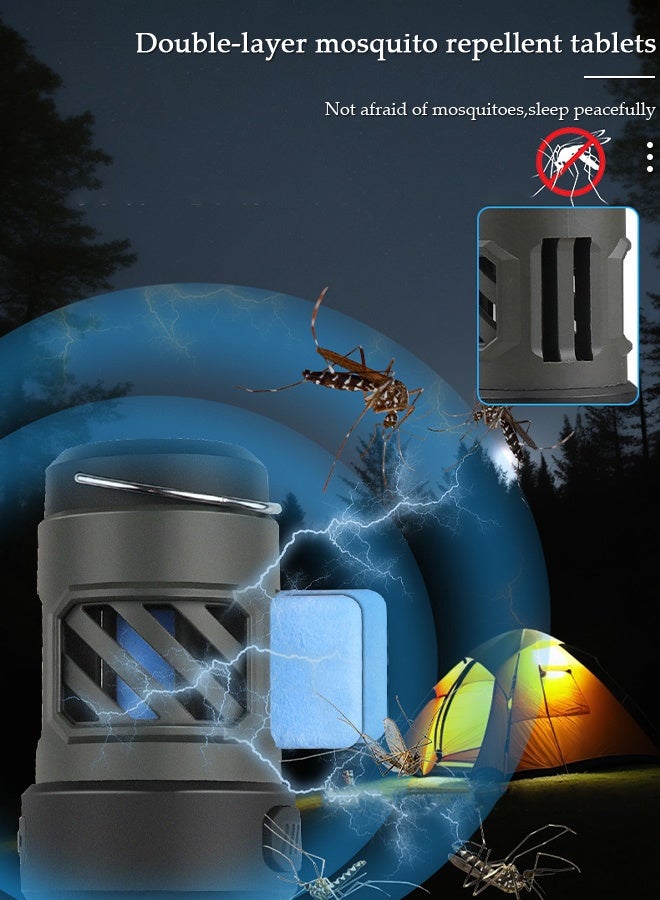 DUNISO 3 في 1 مصابيح تخييم طاردة للبعوض متعددة الوظائف مع حامل مغناطيسي قابل للفصل 5 أوضاع إضاءة مصباح تخييم سريع الشحن مصباح يدوي مقاوم للماء للتخييم في الهواء الطلق - Image 2