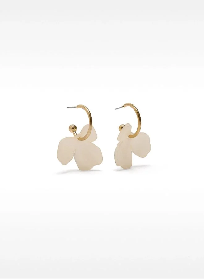 PARFOIS Hoop Earrings With Flower
